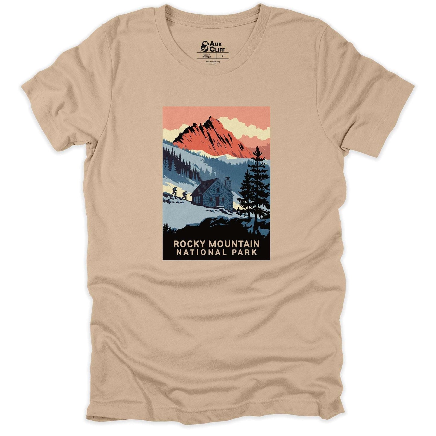 AukCliff USA National Park T-shirt Tan / S Rocky Mountain National Park T-shirt