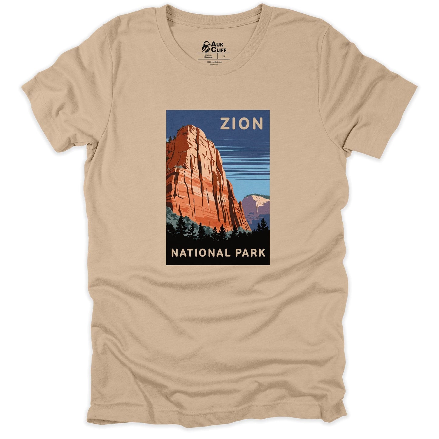 AukCliff USA National Park T-shirt Tan / S Zion National Park T-shirt