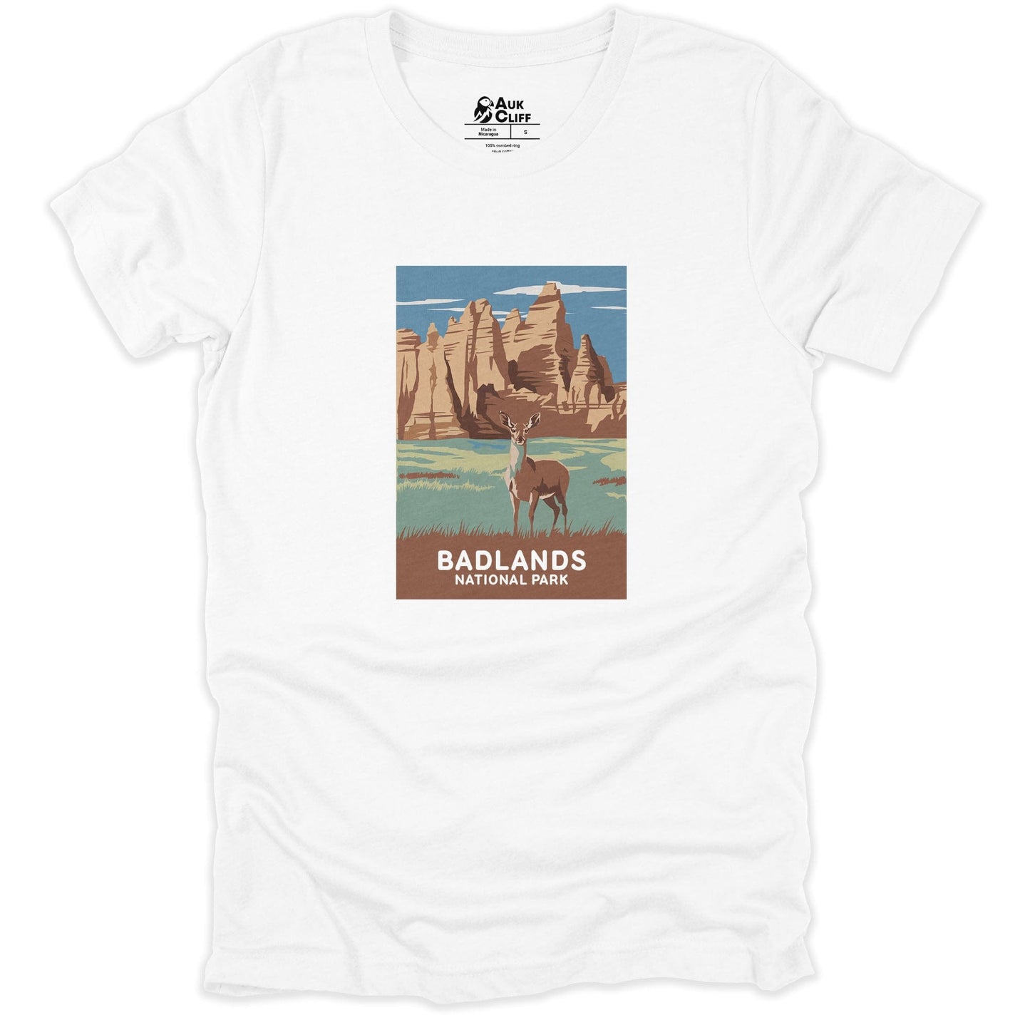 AukCliff USA National Park T-shirt White / S Badlands National Park T-shirt