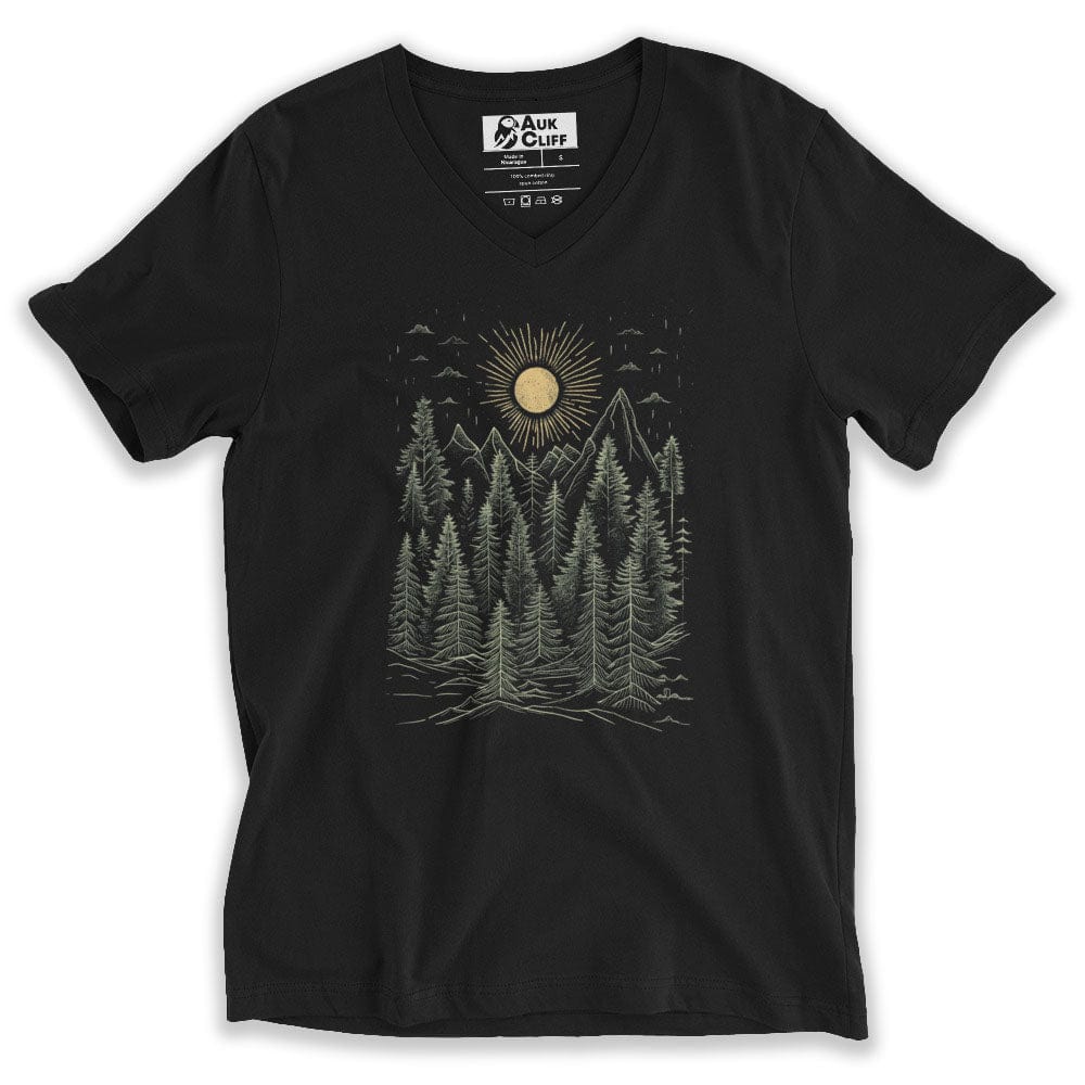 AukCliff V-Neck T-shirt S Sunlit Summit V-Neck T-Shirt
