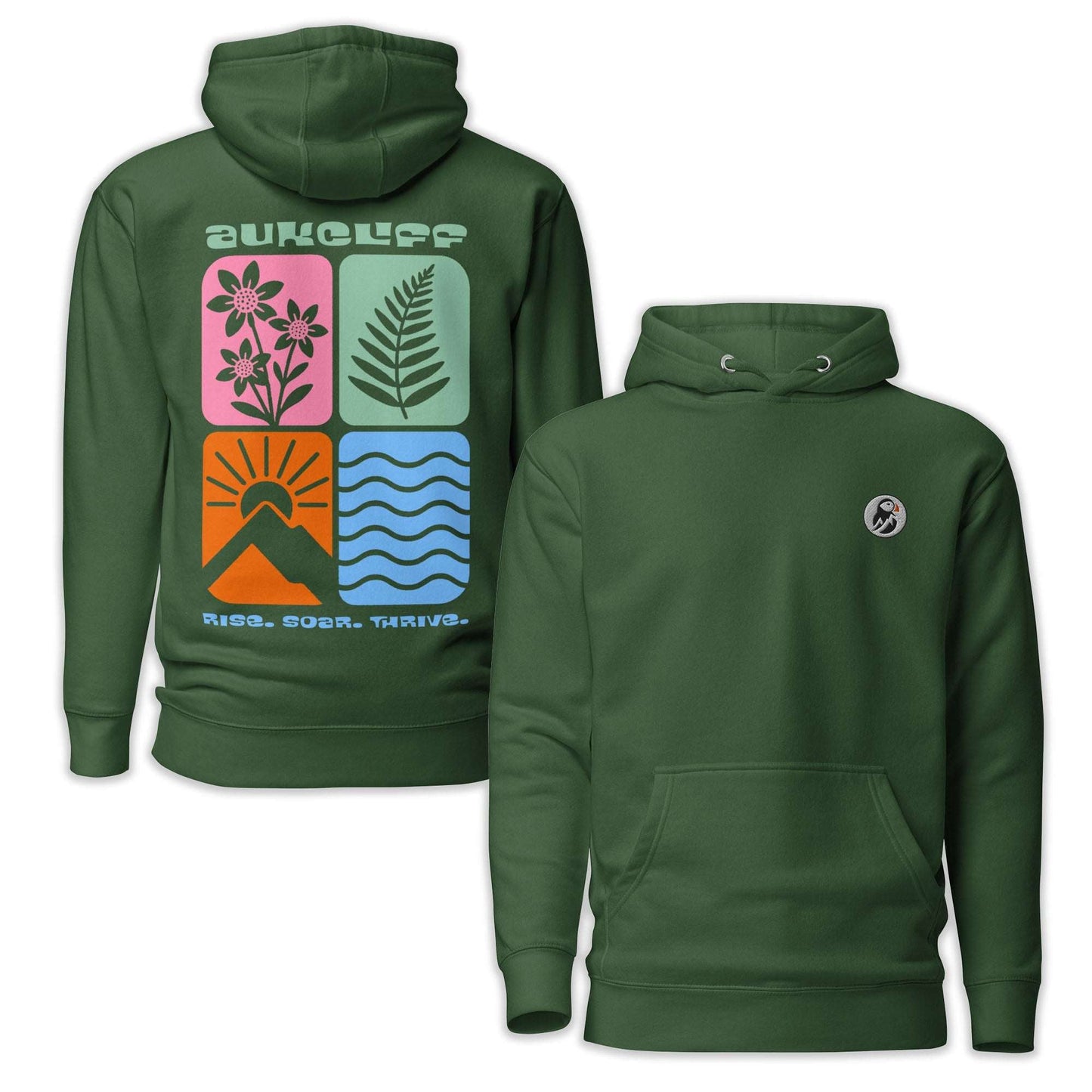 Retro Nature Squares Hoodie