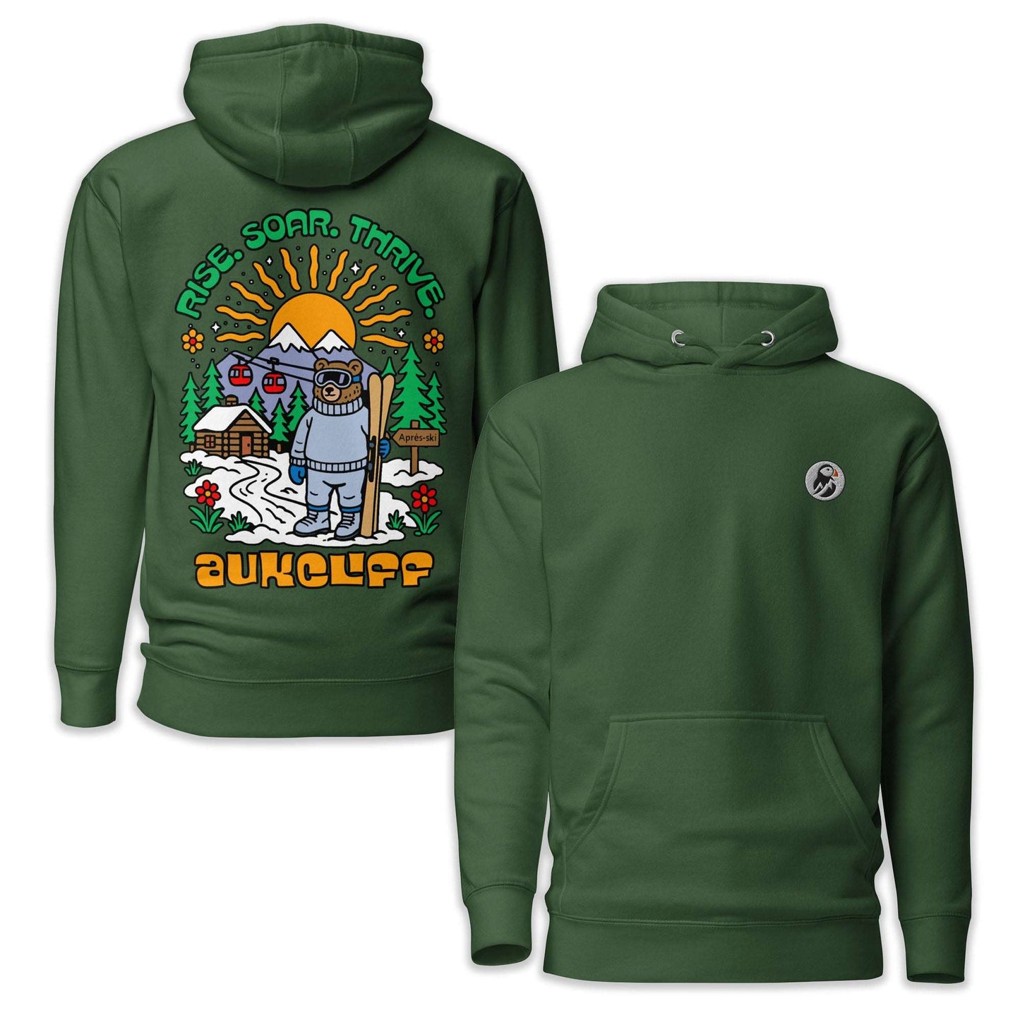 Retro Après Ski Bear Hoodie