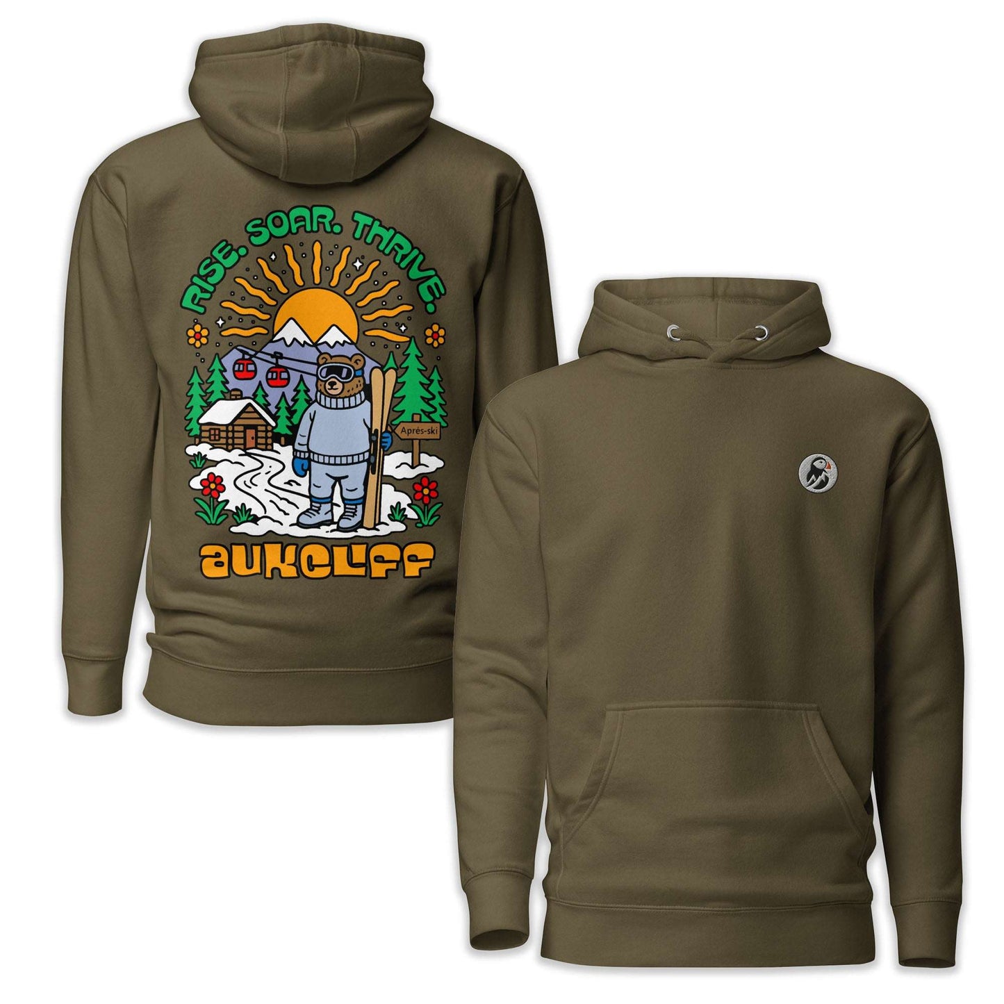Retro Après Ski Bear Hoodie