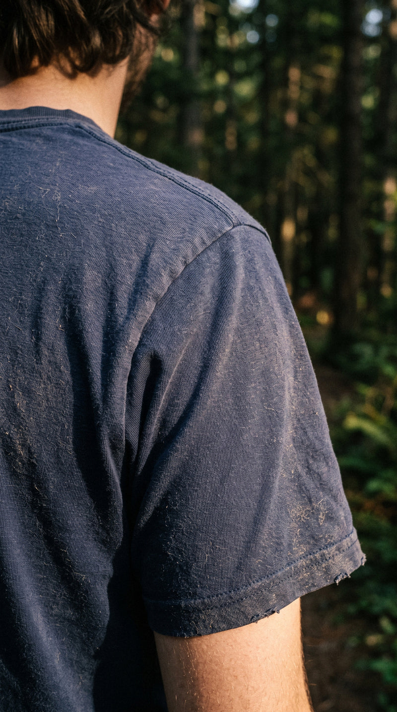 AukCliff t-shirts worn at a forest trail, photo 2
