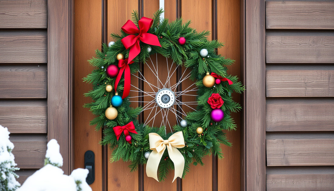 Pedal into the Season: Transform Your Home with a Charming Bike Wheel Holiday Wreath