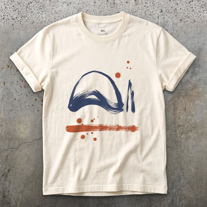 A Dome and a Needle, Mont Blanc design on a Natural Gildan Softstyle t-shirt
