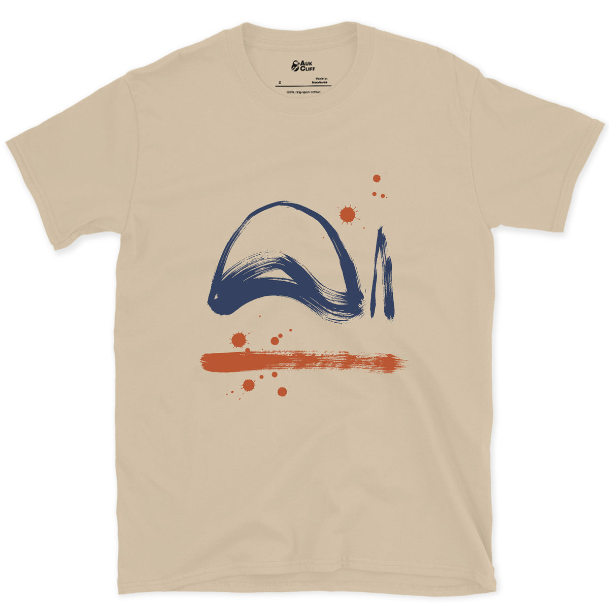 A Dome and a Needle, Mont Blanc design on a Sand Gildan Softstyle t-shirt
