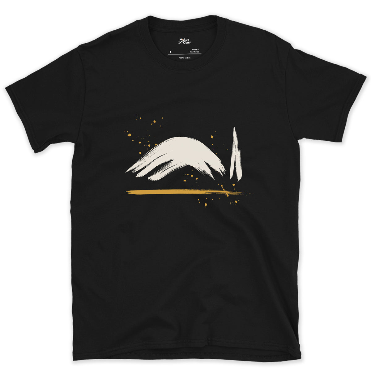 A Dome and a Needle, Mont Blanc design on a Black Gildan Softstyle t-shirt