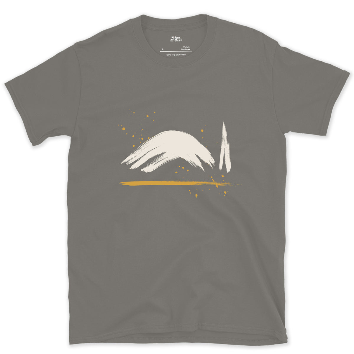 A Dome and a Needle, Mont Blanc design on a Charcoal Gildan Softstyle t-shirt