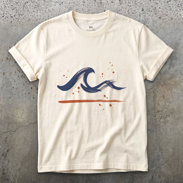A Swell That Never Broke design on a Natural Gildan Softstyle t-shirt