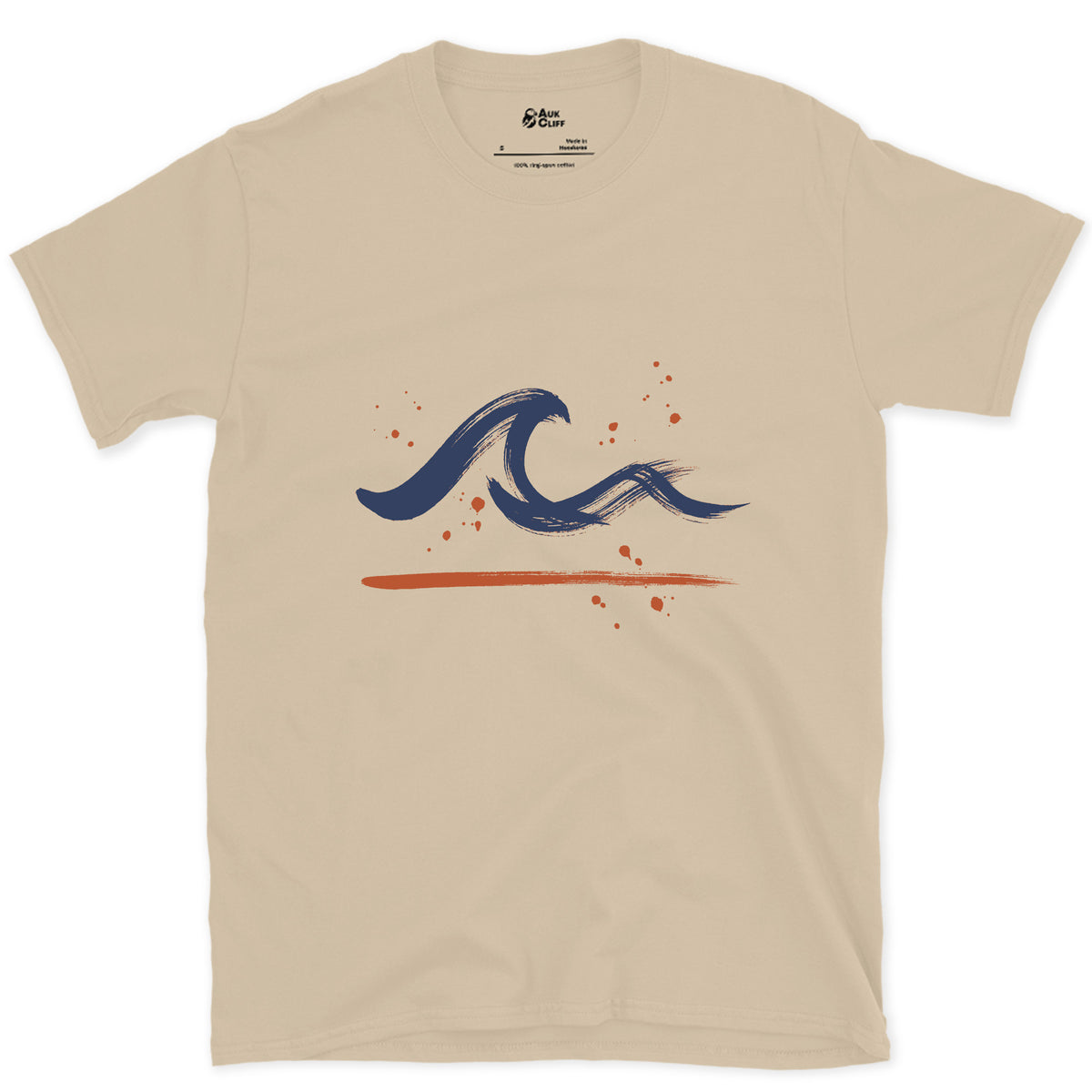 A Swell That Never Broke design on a Sand Gildan Softstyle t-shirt