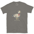 Acclimatised at Altitude, Bar-Headed Goose design on a Charcoal Gildan Softstyle t-shirt