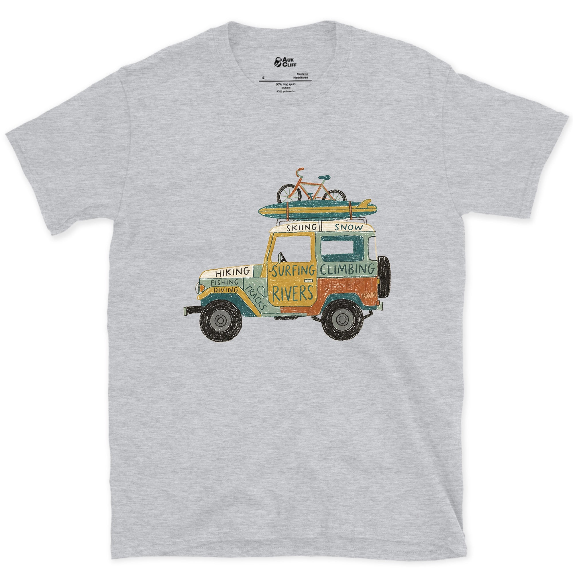 The 4x4 Door Is a Scoreboard design on a Sport Grey Gildan Softstyle t-shirt