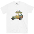 The 4x4 Door Is a Scoreboard design on a White Gildan Softstyle t-shirt
