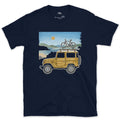 4x4 Beside the Water, Every Sport Painted On design on a Navy Gildan Softstyle t-shirt