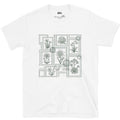 Pressed and Catalogued, Alpine Wildflowers design on a White Gildan Softstyle t-shirt