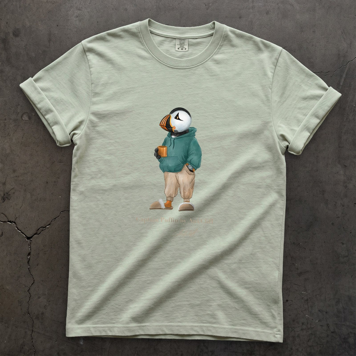 Captain Puffin Trail Après on a Bay Comfort Colors t-shirt