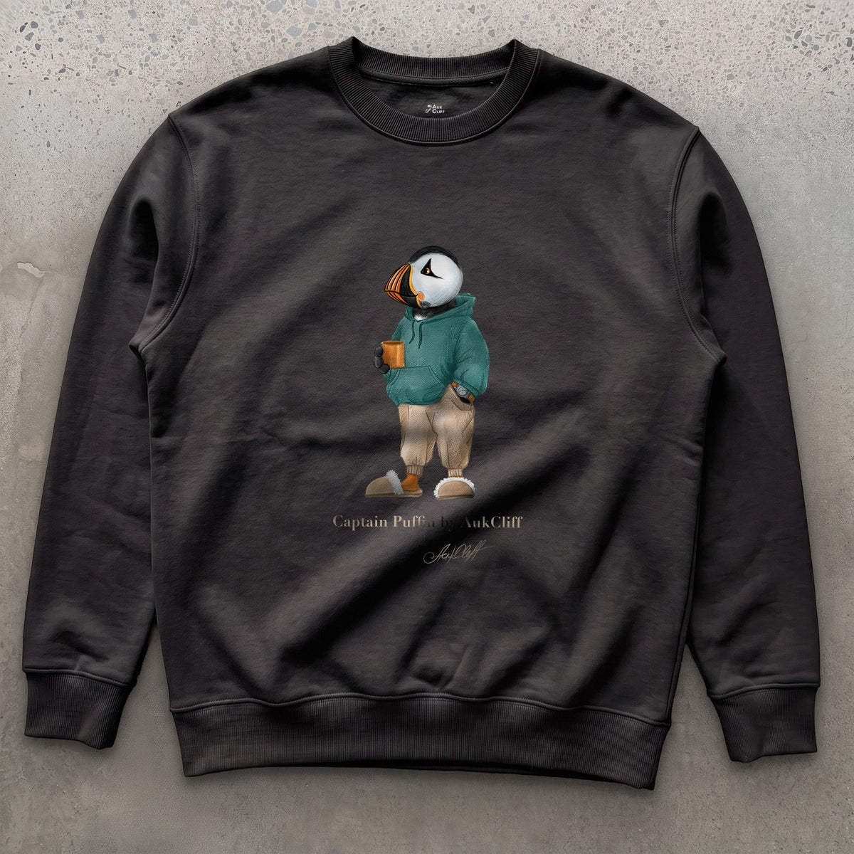 AukCliff® Captain Puffin Sweatshirt Black / S Captain Puffin™ “Trail Après” Sweatshirt