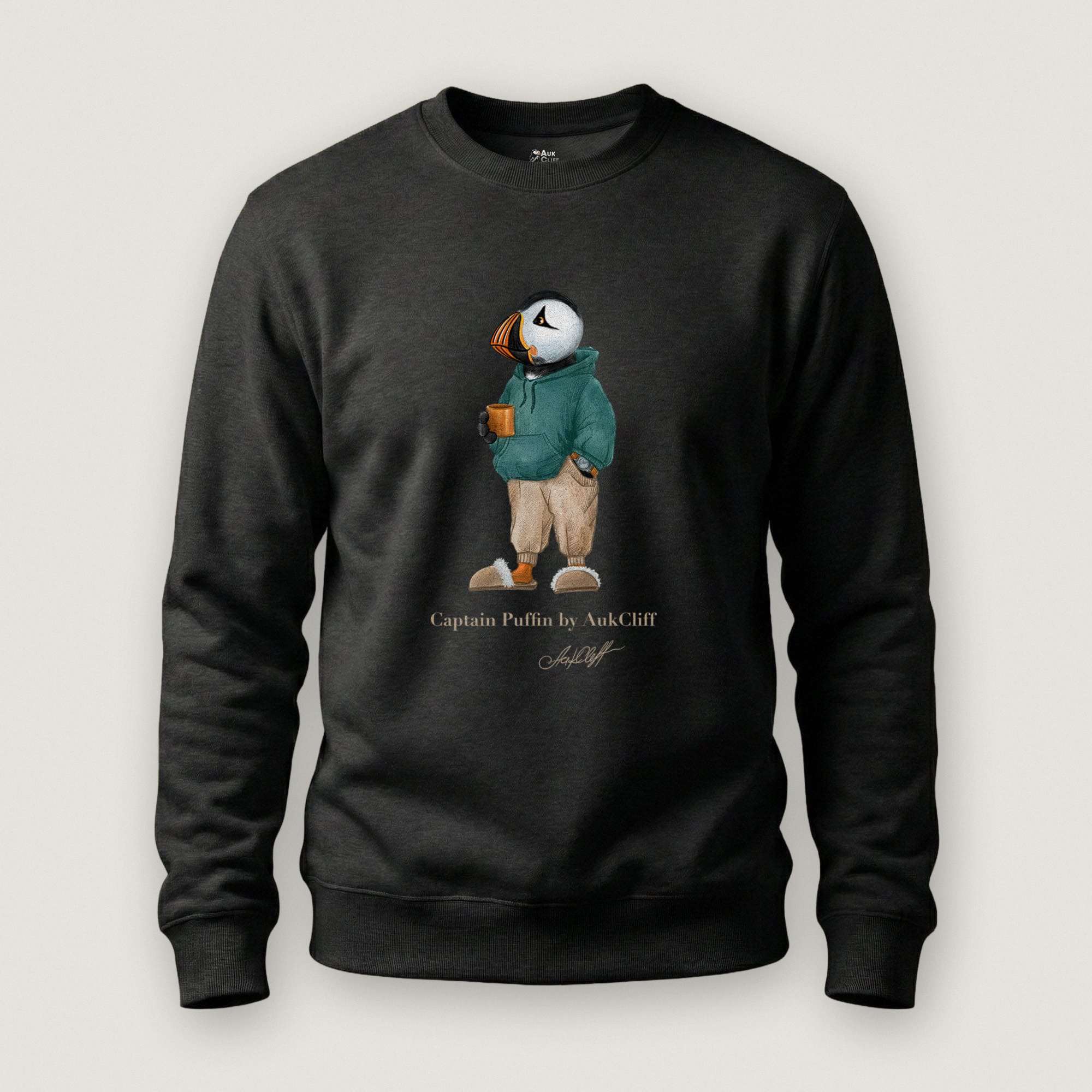 AukCliff® Captain Puffin Sweatshirt Black / S Captain Puffin™ “Trail Après” Sweatshirt