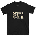 Apres Ski Club, One Mug for Company design on a Black Gildan Softstyle t-shirt