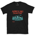 Sewn on for Years, Apres Ski Social Club design on a Black Gildan Softstyle t-shirt