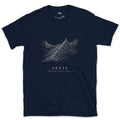 Arete, No Room for a Wrong Step design on a Navy Gildan Softstyle t-shirt