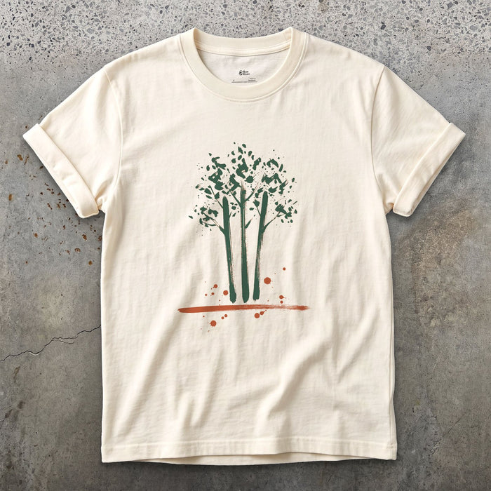 Aspen, All Standing Straight design on a Natural Gildan Softstyle t-shirt