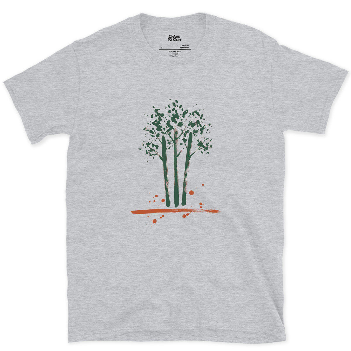 Aspen, All Standing Straight design on a Sport Grey Gildan Softstyle t-shirt