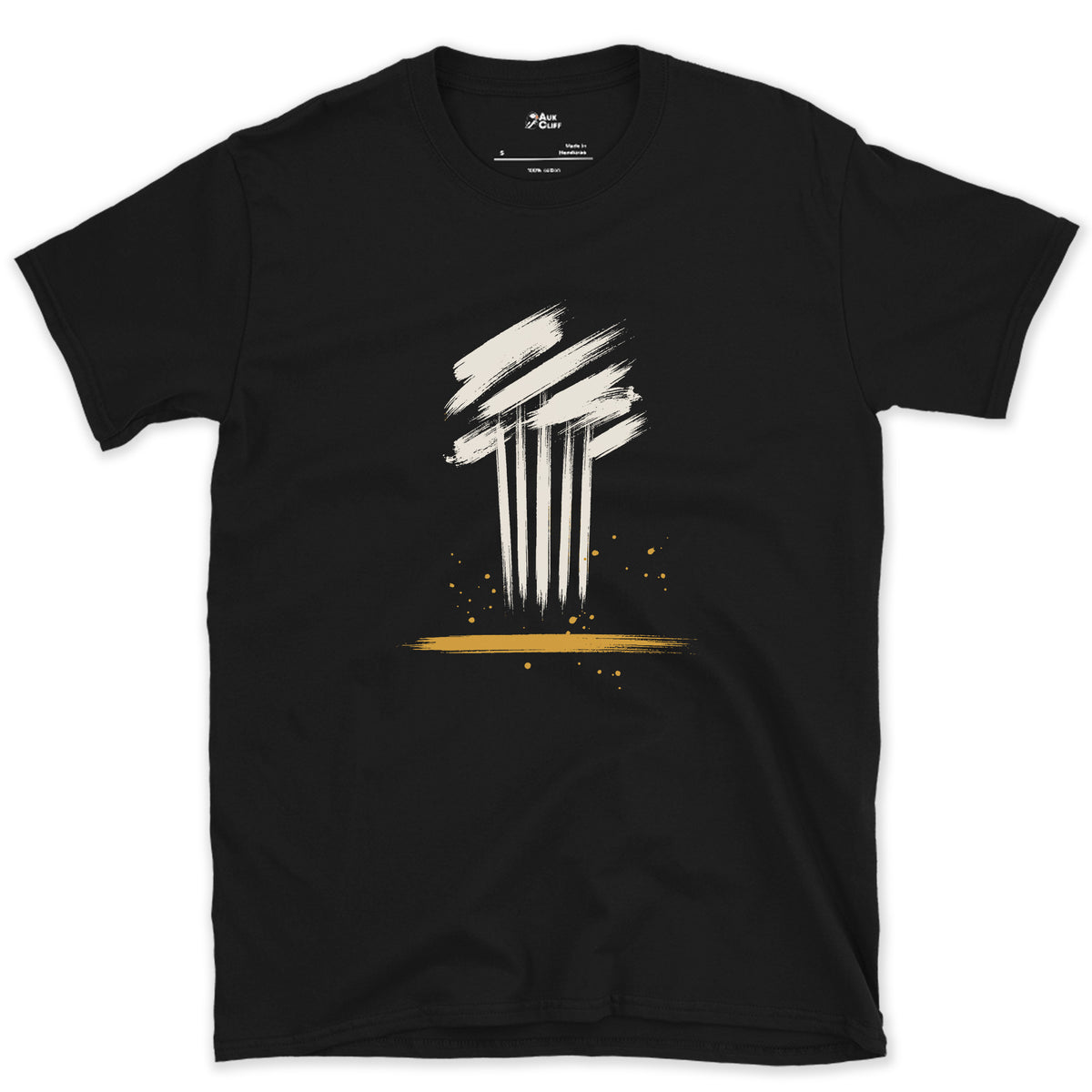 Aspen, All Standing Straight design on a Black Gildan Softstyle t-shirt