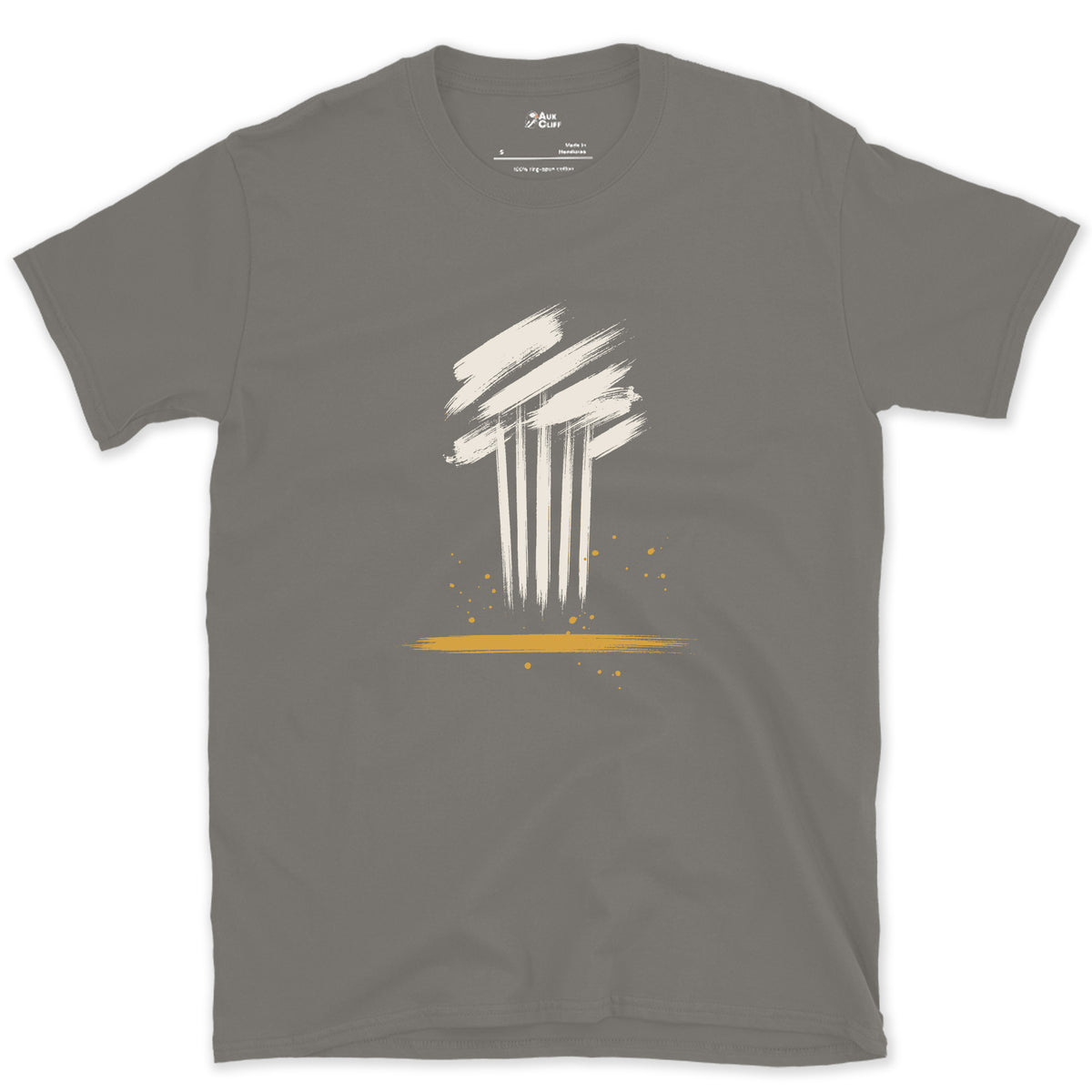 Aspen, All Standing Straight design on a Charcoal Gildan Softstyle t-shirt