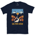 Autumn Colour, Path to the Mountains design on a Navy Gildan Softstyle t-shirt