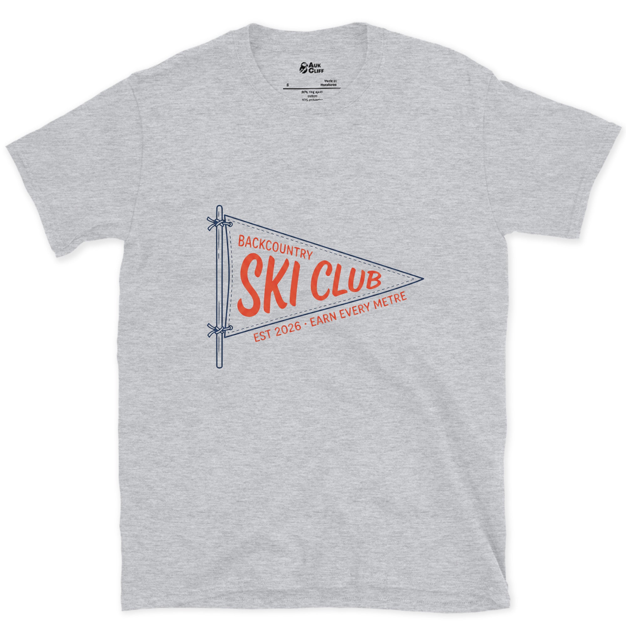 Earn Every Metre, No Lift Required design on a Sport Grey Gildan Softstyle t-shirt