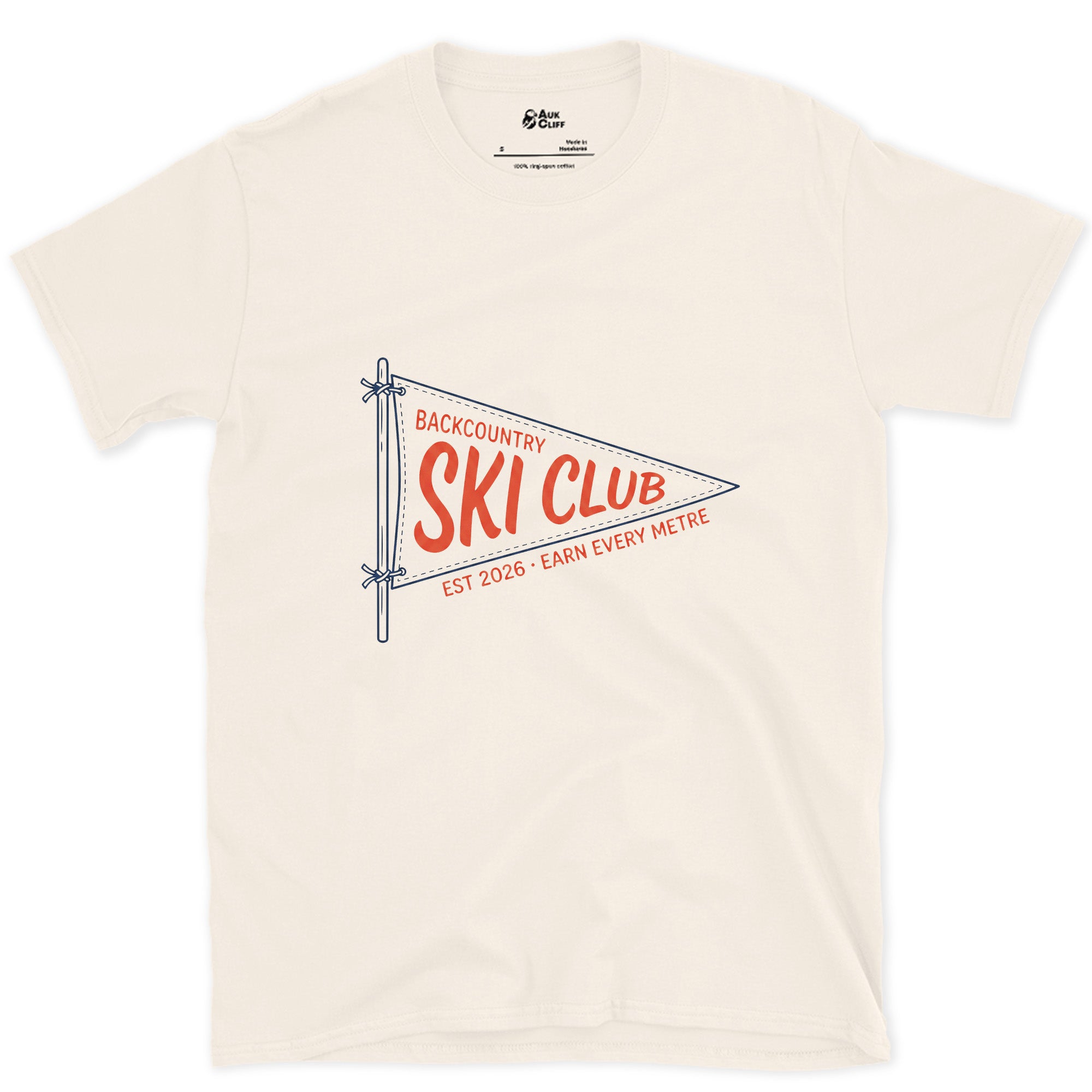 Earn Every Metre, No Lift Required design on a Natural Gildan Softstyle t-shirt