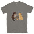 Built His Own Washboard, Beaver at the Fire design on a Charcoal Gildan Softstyle t-shirt