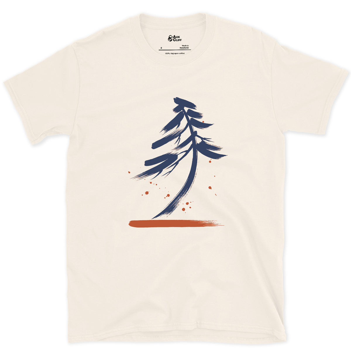 Bent by the Wind design on a Natural Gildan Softstyle t-shirt