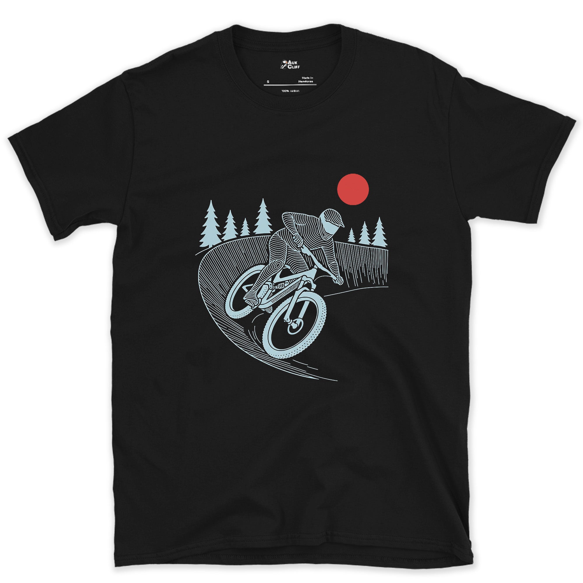 The Lean Tells the Whole Story, Trail Berm design on a Black Gildan Softstyle t-shirt