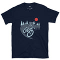 The Lean Tells the Whole Story, Trail Berm design on a Navy Gildan Softstyle t-shirt