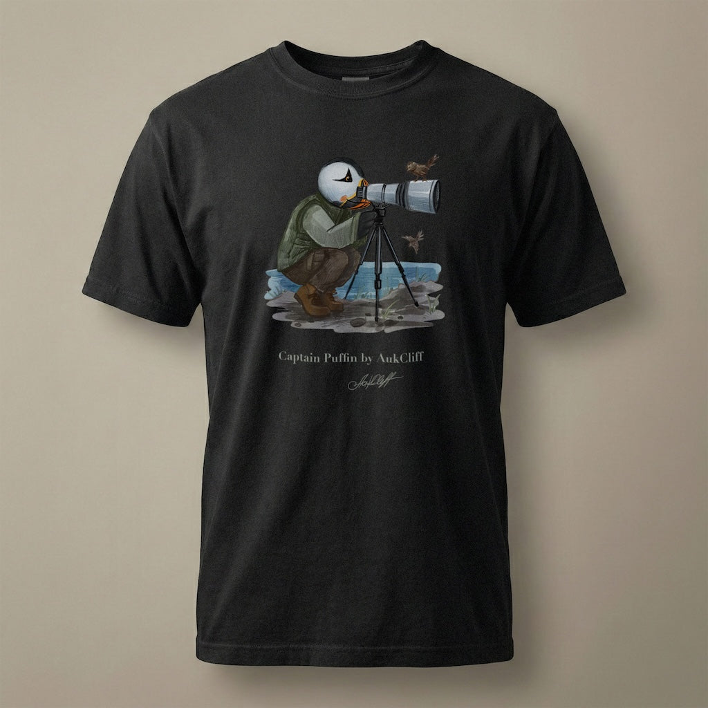 Captain Puffin Bird Photographer T-shirt