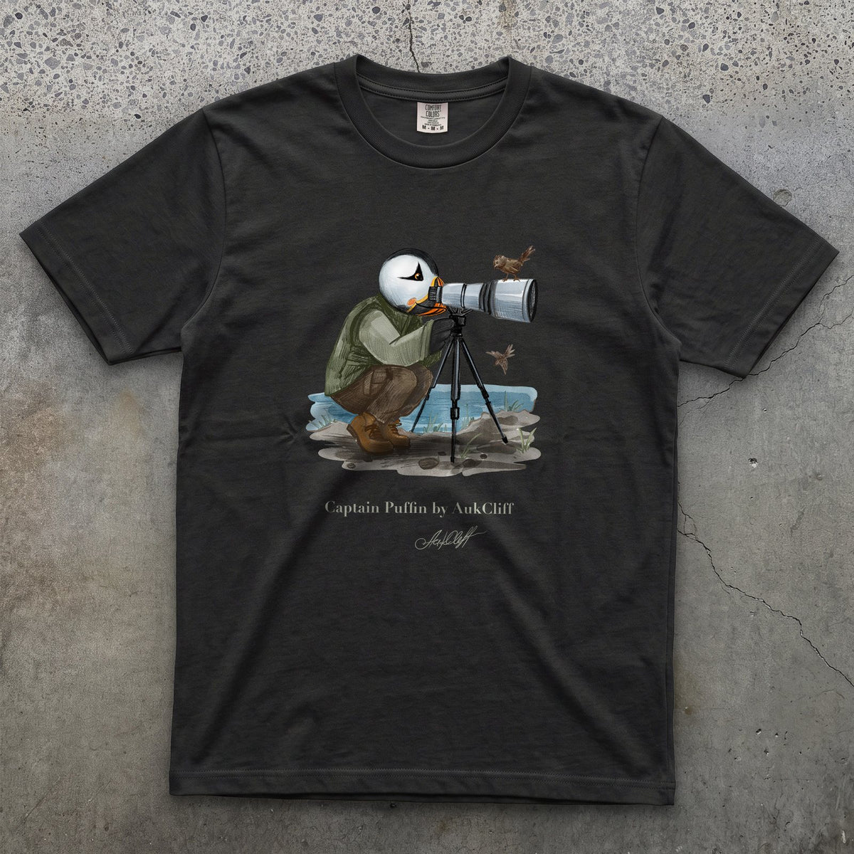 Captain Puffin Bird Photographer T-shirt