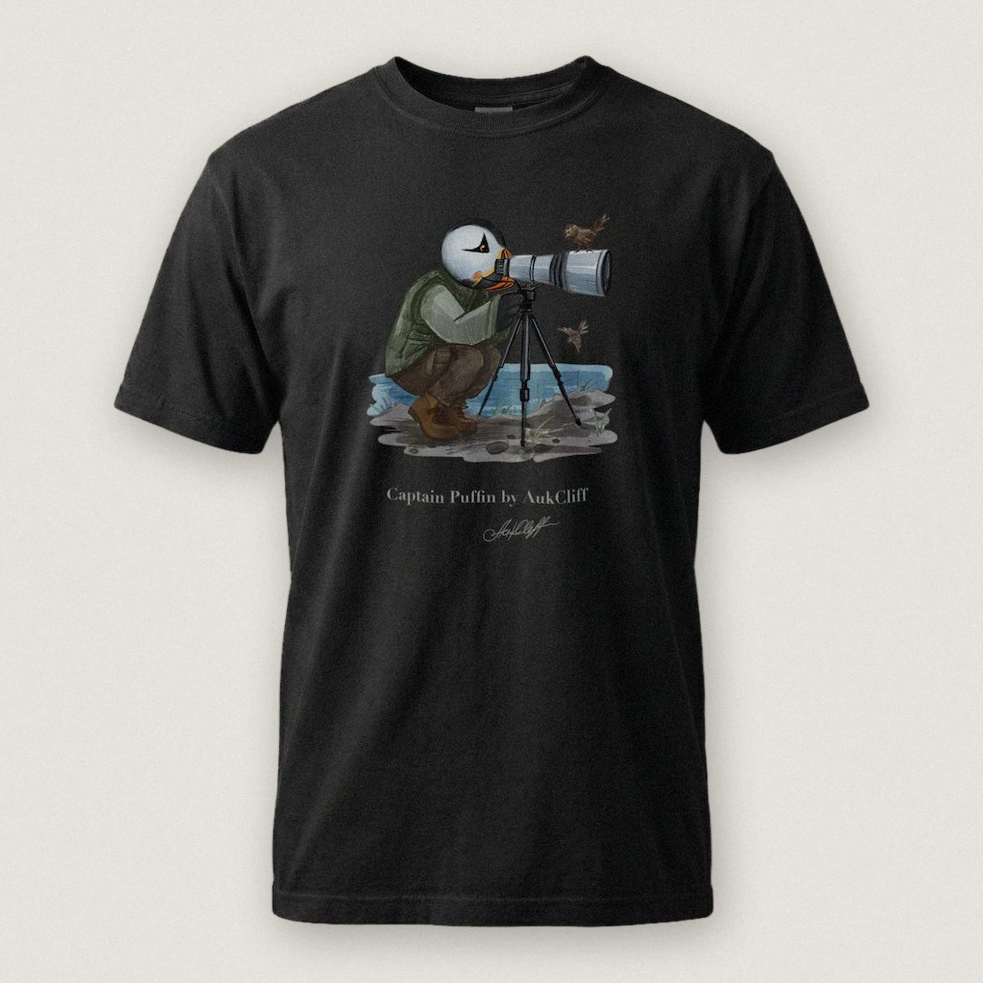 Captain Puffin Bird Photographer T-shirt