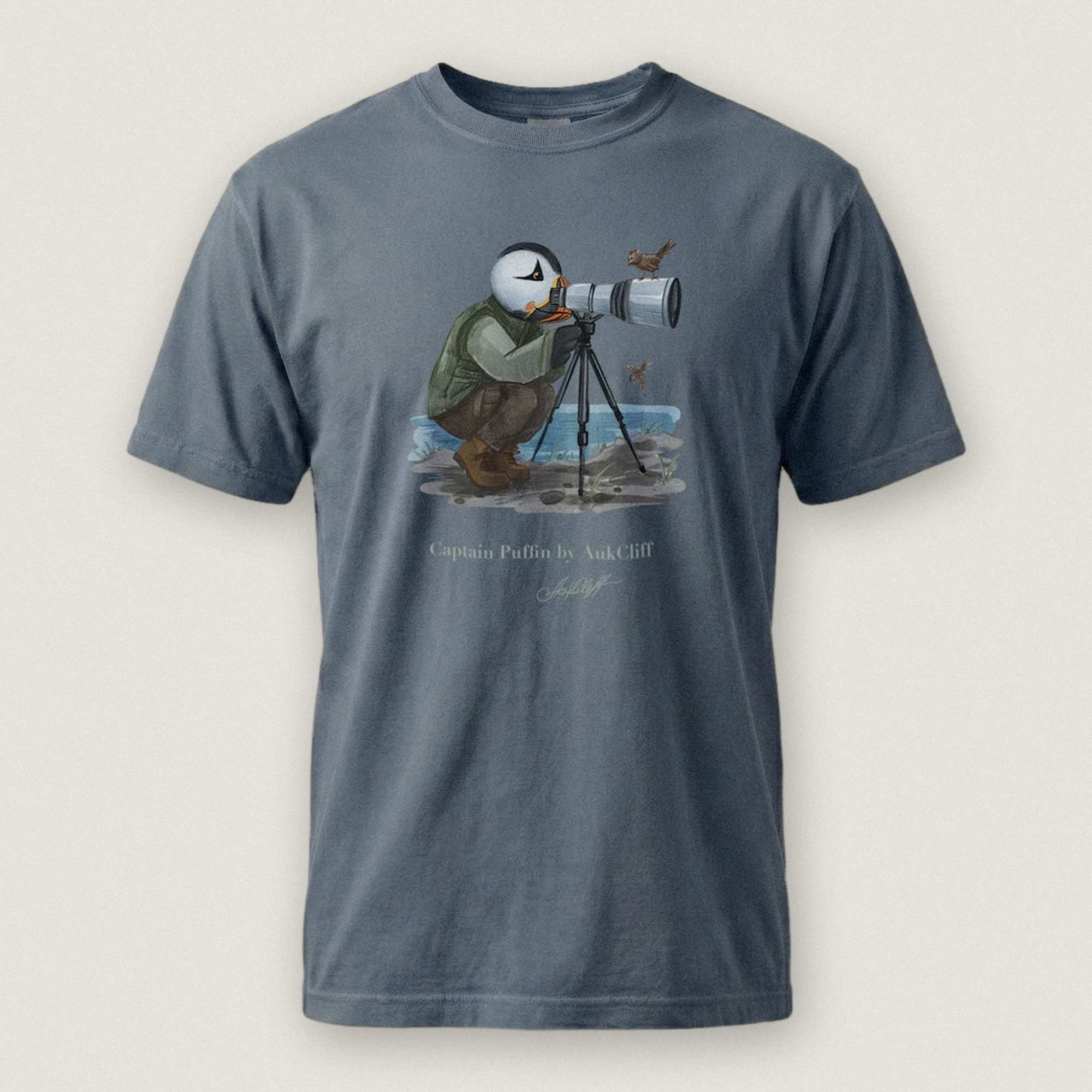 Captain Puffin Bird Photographer T-shirt