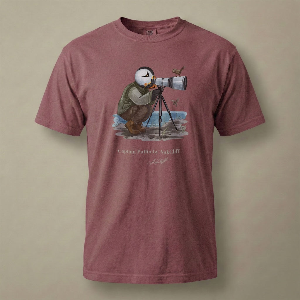 Captain Puffin Bird Photographer T-shirt