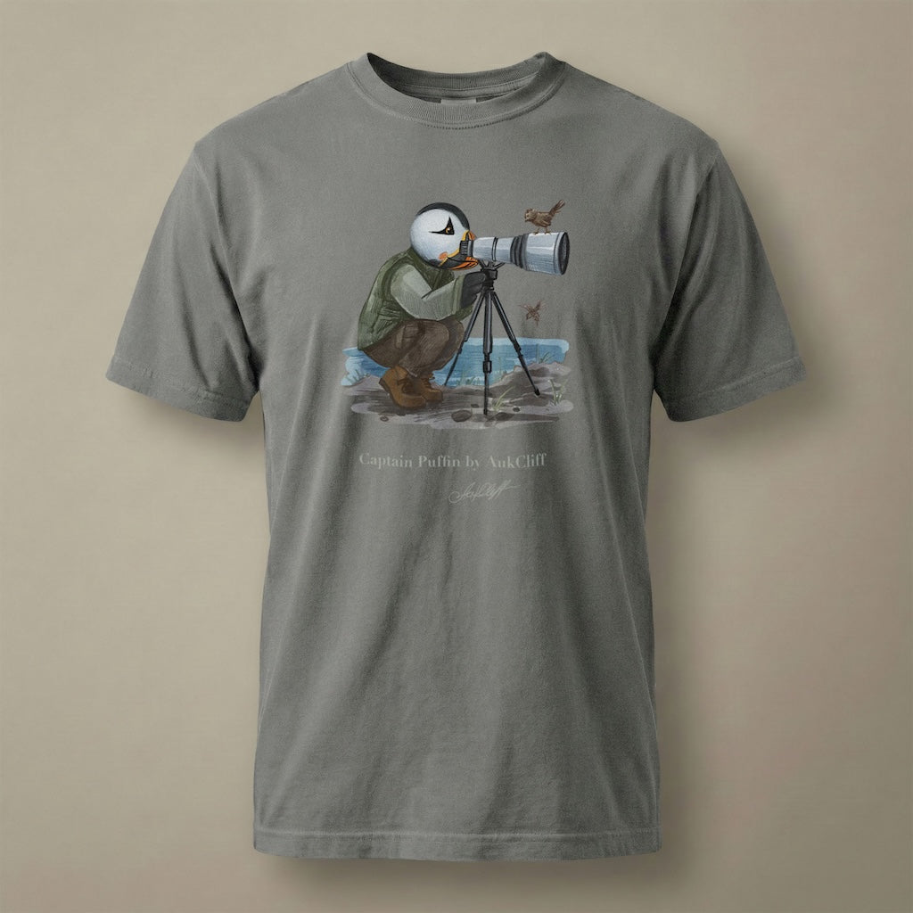 Captain Puffin Bird Photographer T-shirt