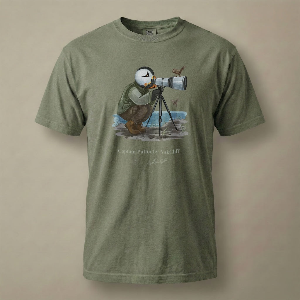 Captain Puffin Bird Photographer T-shirt