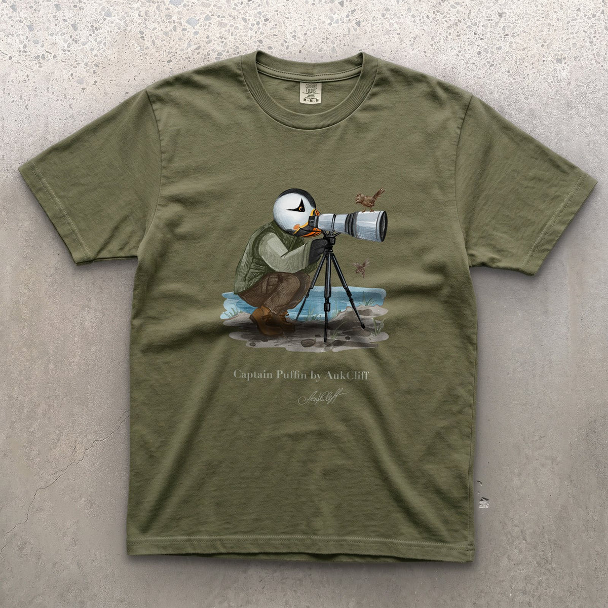 Captain Puffin Bird Photographer T-shirt