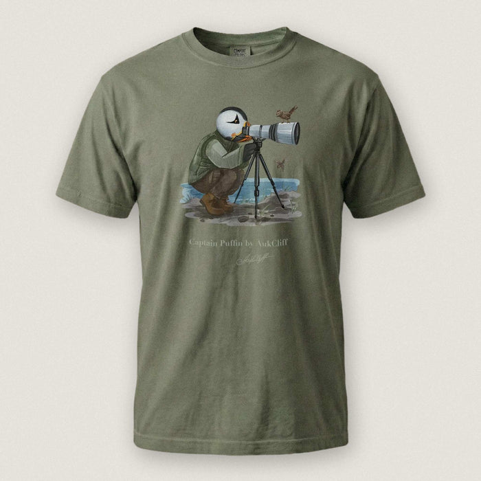 Captain Puffin Bird Photographer T-shirt
