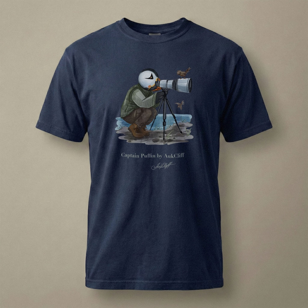 Captain Puffin Bird Photographer T-shirt
