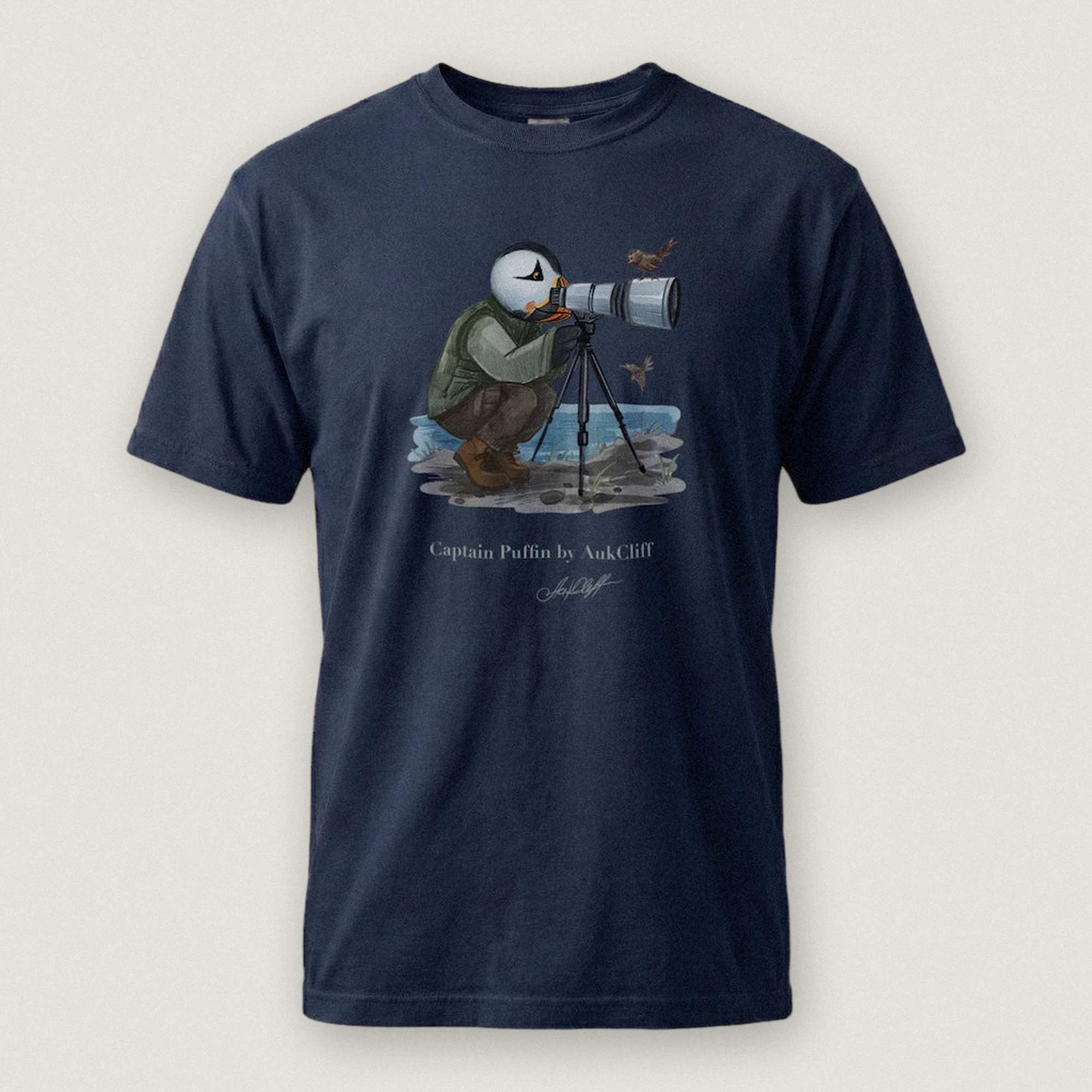 Captain Puffin Bird Photographer T-shirt