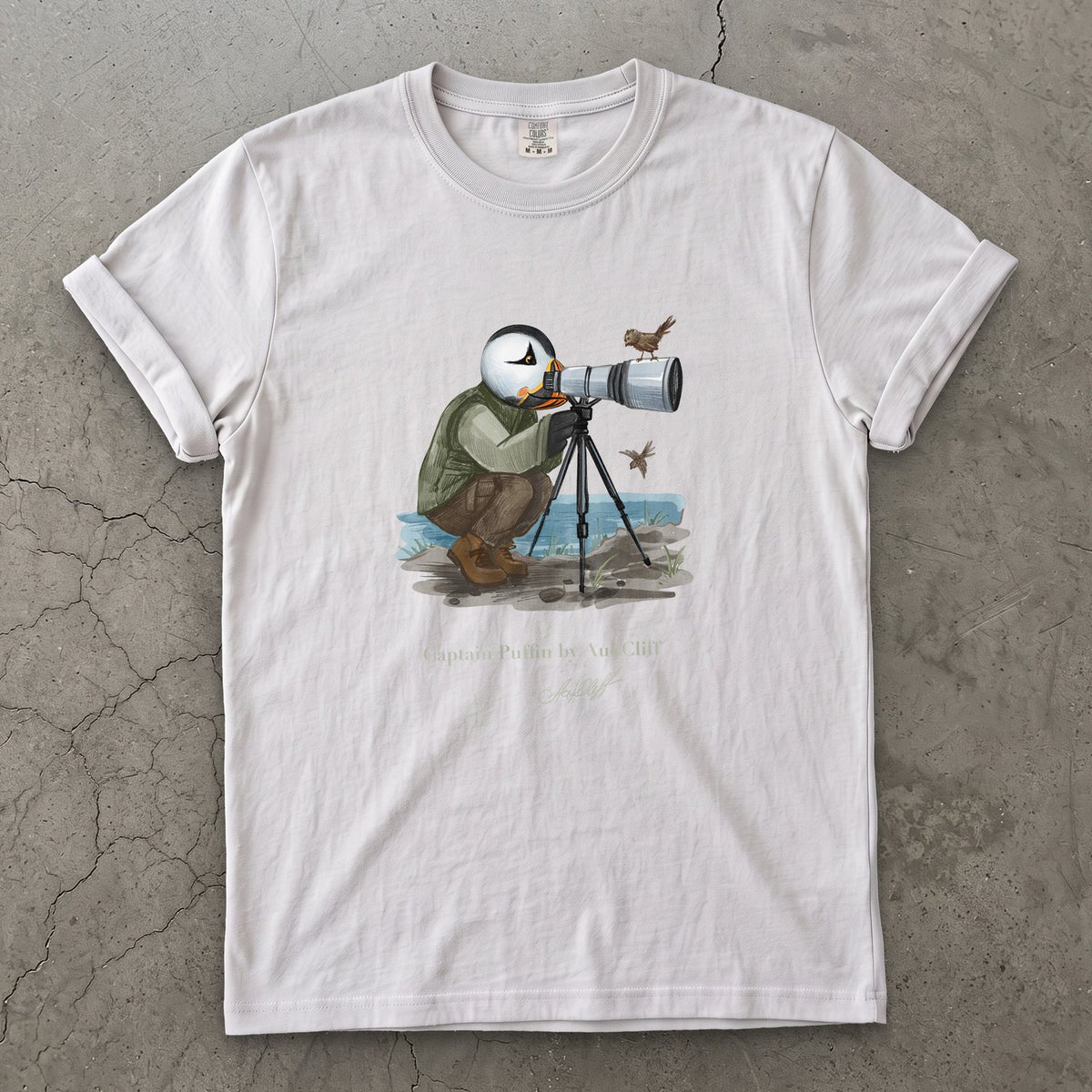 Captain Puffin Bird Photographer T-shirt