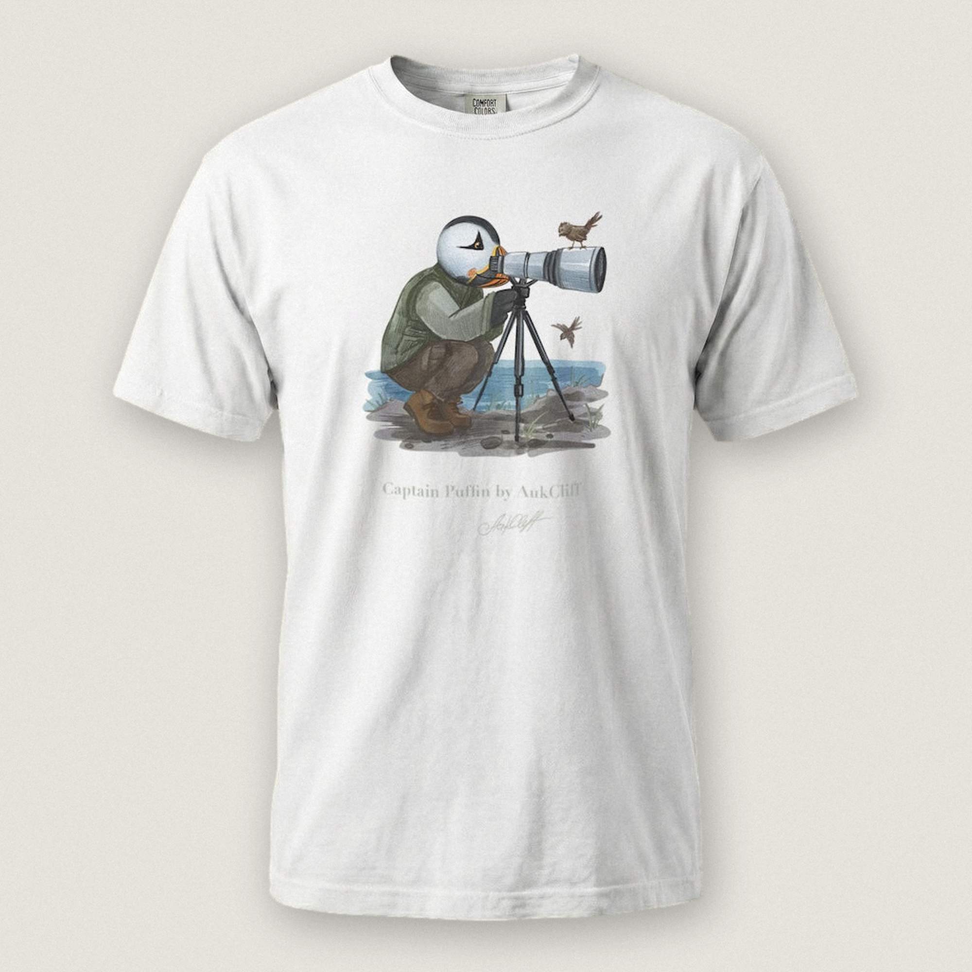 Captain Puffin Bird Photographer T-shirt